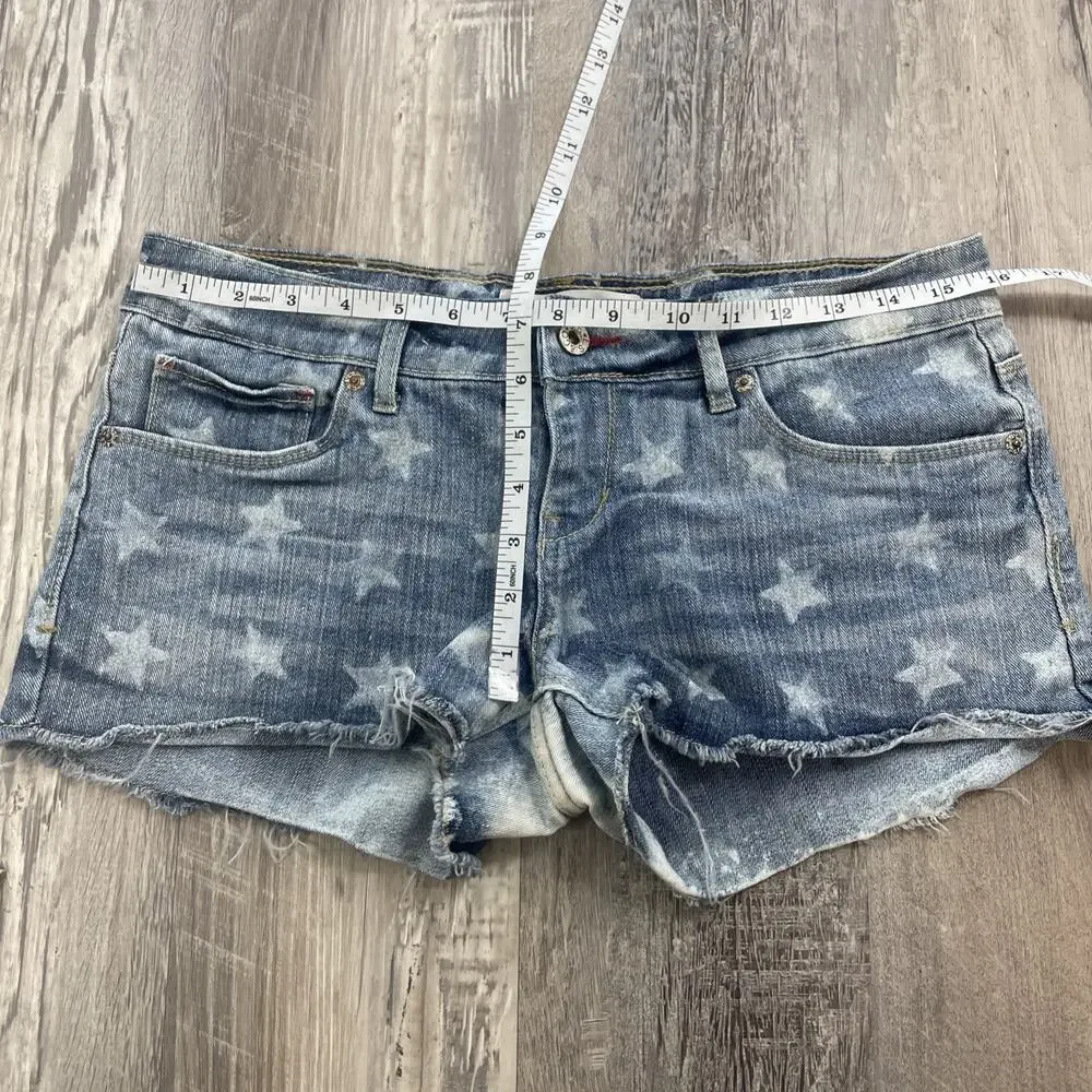 Levis Jean Shorts Shorty Short Low Rise Star American Juniors Size 7